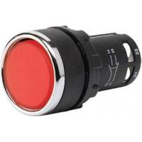 Нажимная кнопка Emas моноблочная красная 22 мм, IP 40, 1НЗ+1НЗ MB202DK