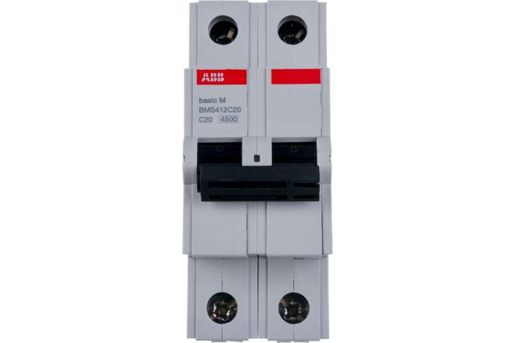 Автоматический выключатель ABB 2P 20A C 4.5кА BMS412C20 2CDS642041R0204