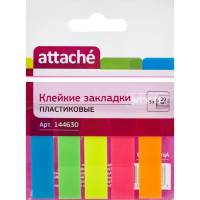 Пластиковые клейкие закладки 96 шт в упаковке Attache 5 цветов по 20 листов 12х45 мм 030951023 144630