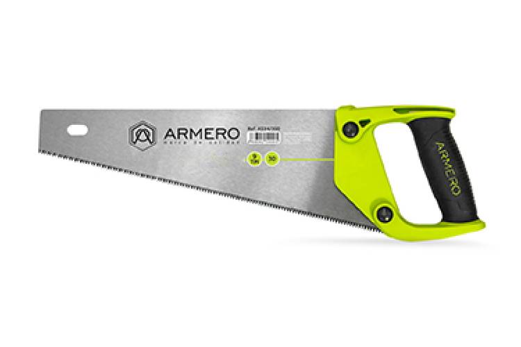 Ножовка по дереву, 350мм, 3d, средний зуб ARMERO A534/350