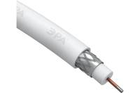 Коаксиальный кабель ЭРА RG6U, 75 Ом, CCS/, PVC, цвет белый Б0044598