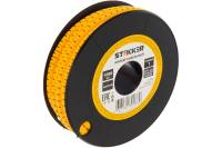 Кабель-маркер STEKKER 1 для провода сеч.2,5мм, желтый, CBMR25-1 39098