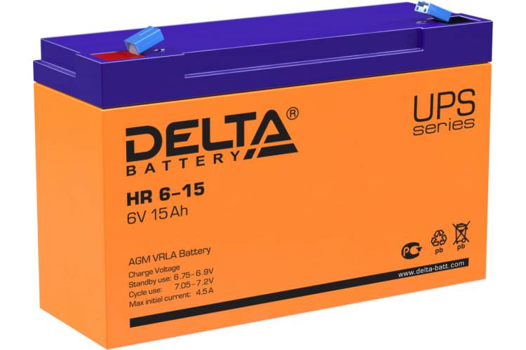 Батарея аккумуляторная Delta HR 6-15
