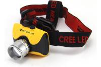Налобный аккумуляторный фонарь Ultraflash E157 220В, желтый, CREE 3 Вт, фокус, 3 режима, бокс 12351