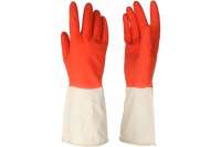 Хозяйственные латексные перчатки UNITRAUM красно-белые, р. L/9 UN-WJHDB6509