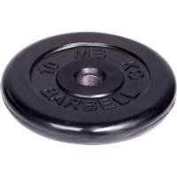 Обрезиненный диск Barbell d 51 мм, чёрный, 10.0 кг 447
