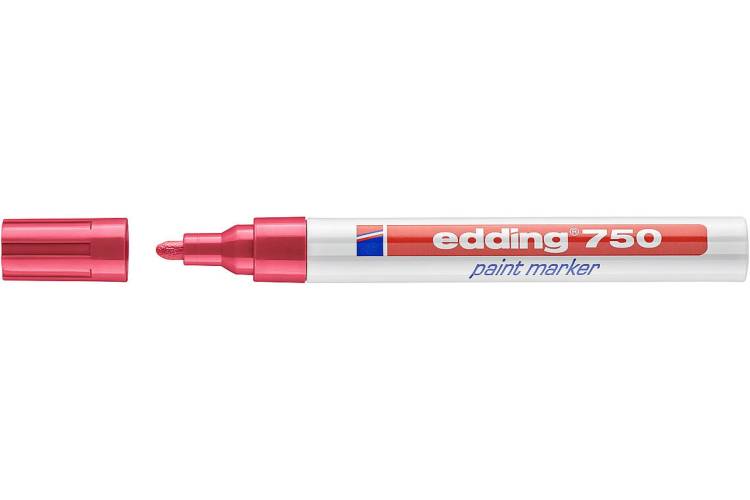 Edding Маркер глянцевый лаковый, круглый наконечник, 2-4 мм Красный, E-750#2