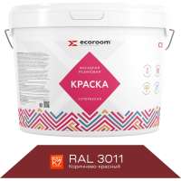 Фасадная резиновая краска ECOROOM RAL 3011 коричнево-красный, 1.3 кг Е-Кр -3583/3011