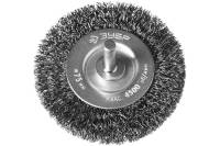 Щетка дисковая ПРОФЕССИОНАЛ (75 мм; 0.3 мм; витая стальная проволока) для дрели ЗУБР 35198-075_z02