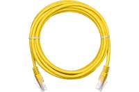 Шнур NETLAN U/UTP 4 пары, категория 5e, PVC, желтый, 1м, 10шт. EC-PC4UD55B-BC-PVC-010-YL-10