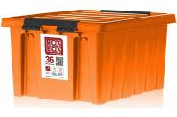 Контейнер с крышкой Rox Box 36 л, оранжевый 036-00.12