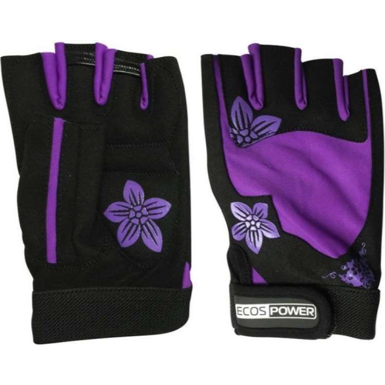 Перчатки для фитнеса Ecos 5106-VM черный/фиолетовый, р. М 002368