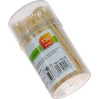 Бамбуковые зубочистки EUROHOUSE в пластиковой банке, 150 шт. 13028