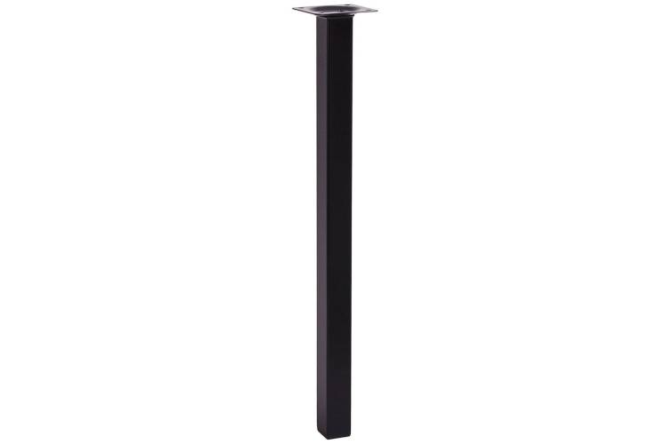 Ножка Tech-Krep 25х25х400 квадратная, нерегулируемая, черная - накладка 151258