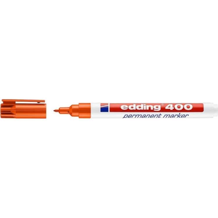 Перманентный маркер Edding округлый наконечник, 1 мм, оранжевый E-400#6