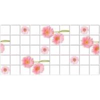 Декоративная панель пвх Центурион 955x480 (плитка герберы розовые; 3 мм; 1 шт.) 59939