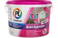 Фасадная влагостойкая краска Profilux ВД PL 112А белая 3 кг Н0000001055