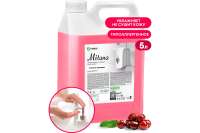 Жидкое мыло для мытья рук Grass Milana туалетное гипоаллергенное густое мягкое пенное черника 5 л 126405