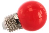 Лампа FERON LED 1вт Е27, красный, шар 25116