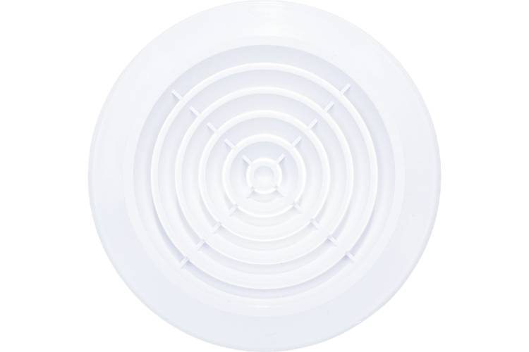 Решетка пластмассовая круглая с фланцем (d=100 мм; 145х145х40 мм) Эвент ПКС 145/100