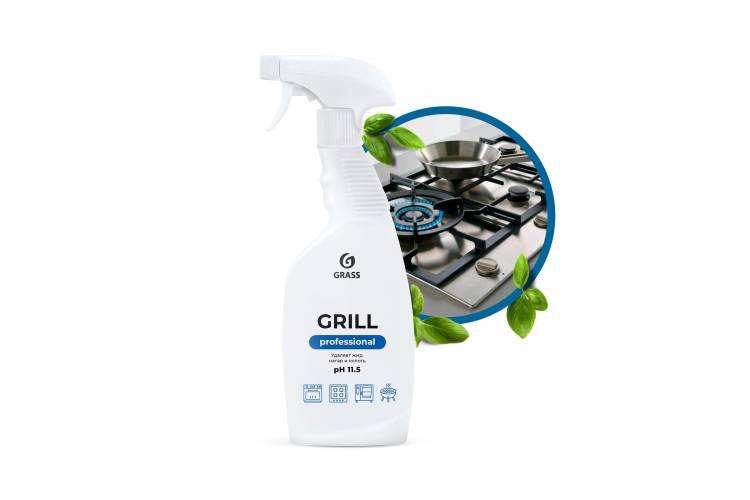 Чистящее средство антижир для удаления жира на кухне GRASS Grill Professional Анти жир, жироудалитель 600 мл 125470