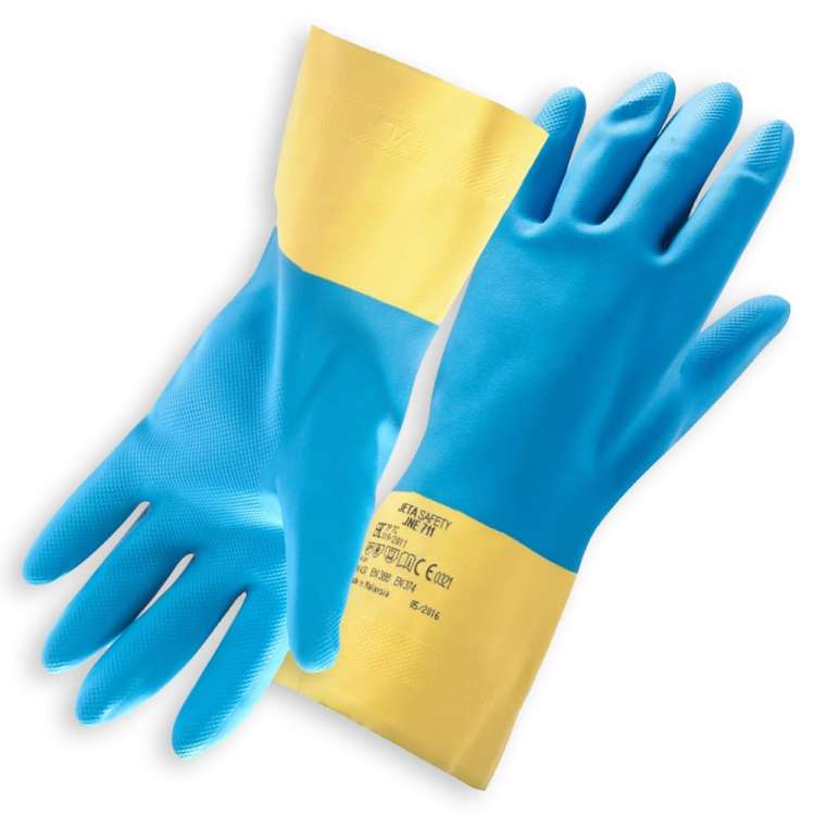 Неопреновые, химически стойкие перчатки Jeta Safety JNE711-M