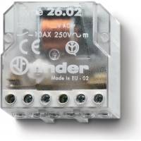 Импульсное реле Finder установка в монтажную коробку, 2НО контакта 10А, 230В AC, 260282300000
