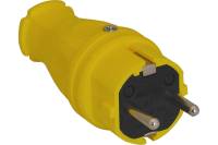 Силовая прямая вилка TP Electric каучук желтый 16A, 240В, IP44 3101-301-0700