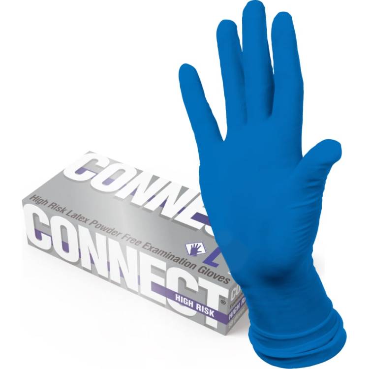 Латексные перчатки повышенной прочности CONNECT 50 шт., размер L CТ0000003300
