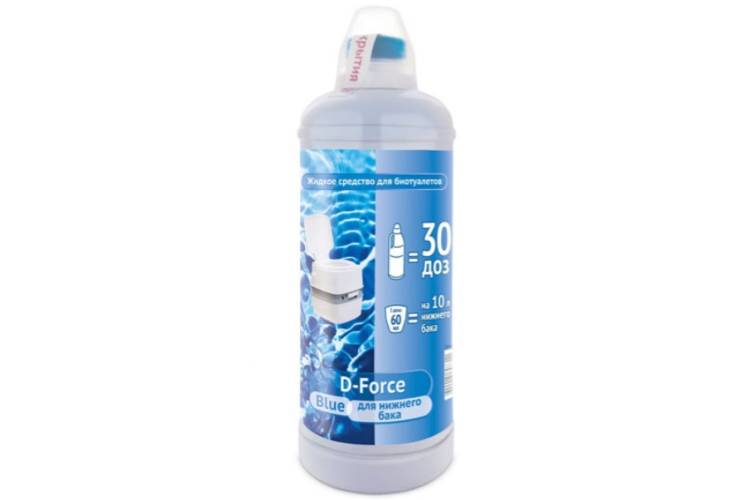 Жидкое средство 1.8 л для биотуалетов D-Force Blue Ваше Хозяйство 4620015698311