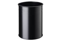 Металлическая круглая мусорная корзина DURABLE 15 литров, черная 330401