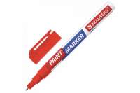 Лаковый маркер-краска BRAUBERG EXTRA paint marker 1 мм, красный, улучшенная нитро-основа, 151964