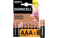 Щелочные батарейки Duracell, ААA/LR03 8шт C0033441