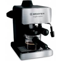 Рожковая кофеварка BRAYER 0.25 л, резерв 0.24 л, чаша, 950 Вт, 4 бар, антикапельная система BR1103