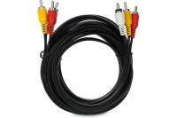 Соединительный кабель VCOM 3xRCA /M/ - 3xRCA /M/, 5m VAV7150-5M