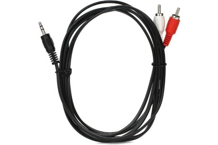 Соединительный кабель VCOM 3.5 Jack /M/ - 2xRCA /M/, стерео, аудио, 1.8м VAV7183-1.8M