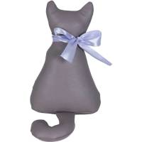 Напольный мягкий стоппер для дверей Кошка Китти серого цвета BOGACHO 22678/серый
