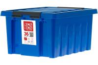 Ящик Rox Box п/п 500х390х250 мм с крышкой и клипсами синий 18707