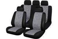 Чехол для автомобильных сидений Avto Vins 9 предметов, жаккард черно-серый 2056752