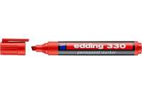 Перманентный маркер Edding клиновидный наконечник, 1-5 мм, блистер, красный E-330#1-B#2