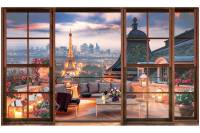 Обои Вид с балкона на ночной Париж Топ Фотообои флизелин, 300х180 см 03-1126-МF-32