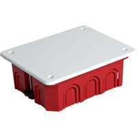 Монтажная коробка STEKKER EBX30-02-1-20-120 для полых стен, с пластиковыми зажимами, с крышкой, 120*92*45мм, IP20, красный (GE41028) 49008