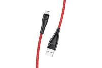 USAMS Дата-Кабель SJ396 USB - micro USB (2 м) нейлоновая оплетка, красный (SJ396USB02) УТ000021061