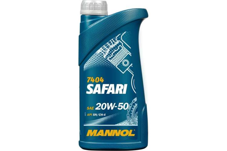Минеральное моторное масло MANNOL SAFARI 20W50, 1 л 1225