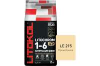 Затирка для швов LITOKOL LITOCHROM 1-6 EVO LE 215 (крем-брюле; 2 кг) 500210002