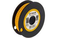 Кабель-маркер STEKKER 0 для провода сеч.1,5мм, желтый, CBMR15-0 39086