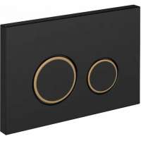 Кнопка Cersanit TWINS для LINK PRO/VECTOR/LINK/HI-TEC пластик, черный матовый с рамкой 63534