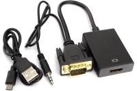 Переходник Cablexpert VGA-HDMI, 15F/9M, длина 15см, аудиовыход Jack 3,5, питание от USB A-VGA-HDMI-01