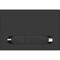 Кнопка Cersanit ESTETICA для LINK PRO/VECTOR/LINK/HI-TEC пластик, черный матовый, с рамкой, хром 64112