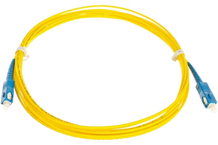 Соединительный волоконно-оптический шнур NIKOMAX желтый, 5м NMF-PC1S2C2-SCU-SCU-005